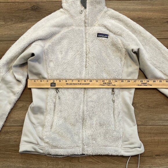 Women's Patagonia Fleece Jacket SZ Medium Gray Full Zip Logo - Picture 8 of 12